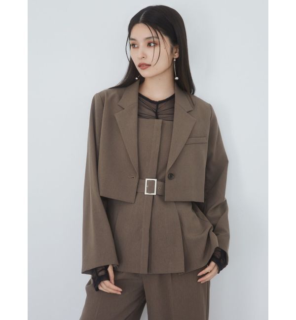 MURUA「ヘムアタッチメントショートジャケット【セットアップ着用可】」|テーラードジャケット|