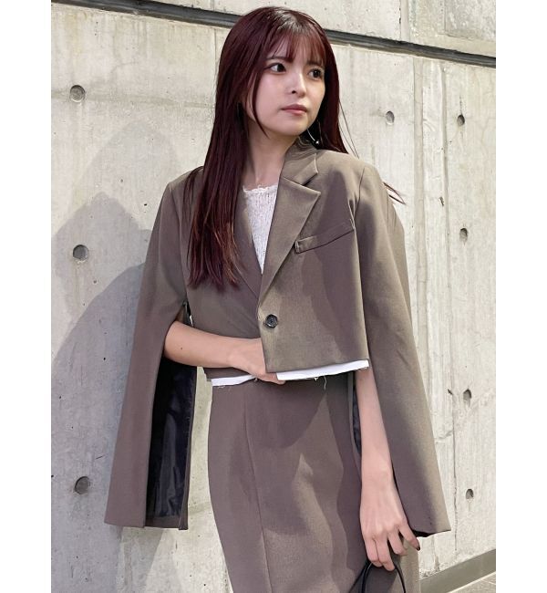 MURUA「ヘムアタッチメントショートジャケット【セットアップ着用可】」|テーラードジャケット|