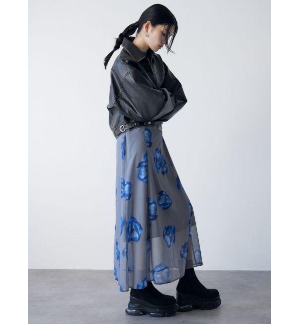 MURUA「ウォッシュフェイクレザーブルゾン」|ブルゾン・スタジャン|