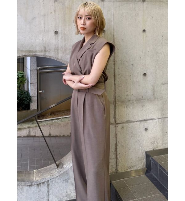 MURUA「テーラードノースリオールインワン」|オールインワン|