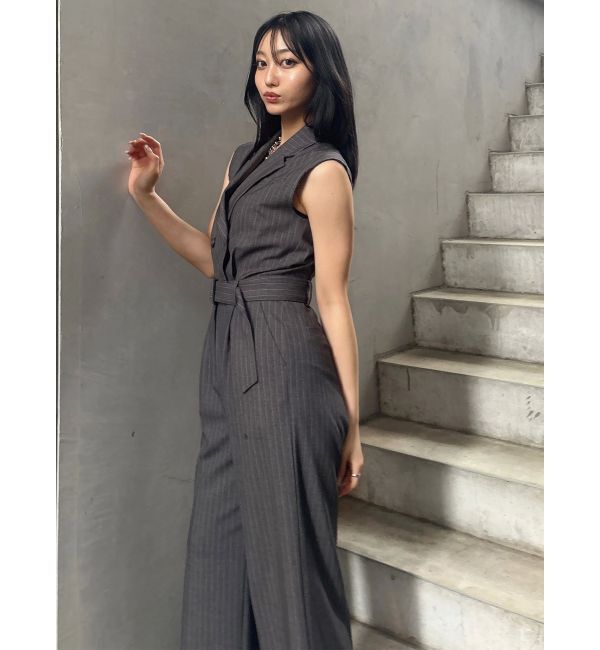 MURUA「テーラードノースリオールインワン」|オールインワン|