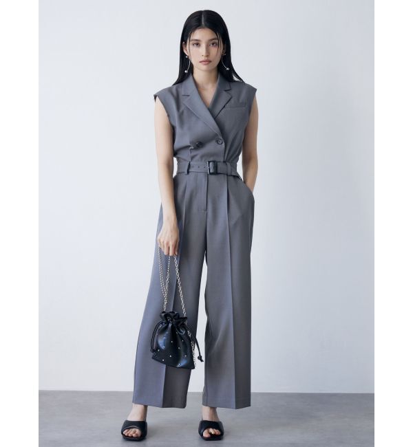 MURUA「テーラードノースリオールインワン」|オールインワン|