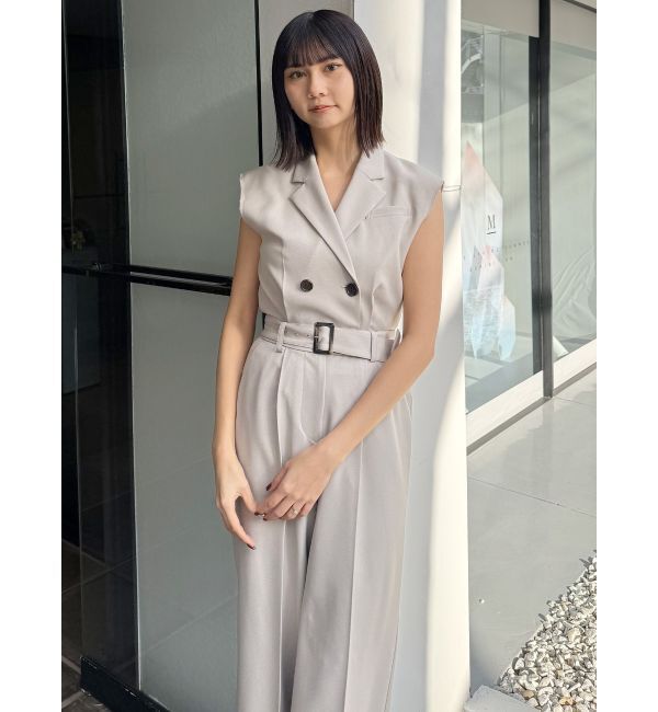 MURUA「テーラードノースリオールインワン」|オールインワン|