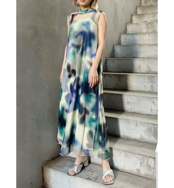 MURUA「シェイドフラワーレイヤードワンピース」|ワンピース|アイボリー