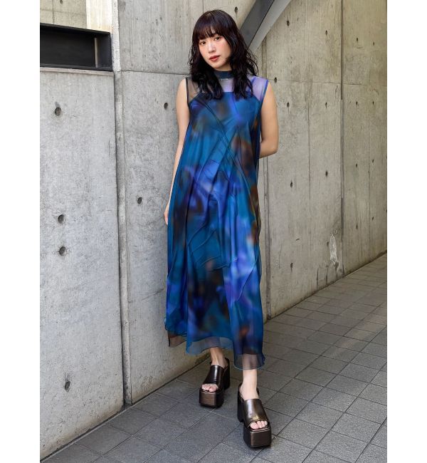 MURUA「シェイドフラワーレイヤードワンピース」|ワンピース|