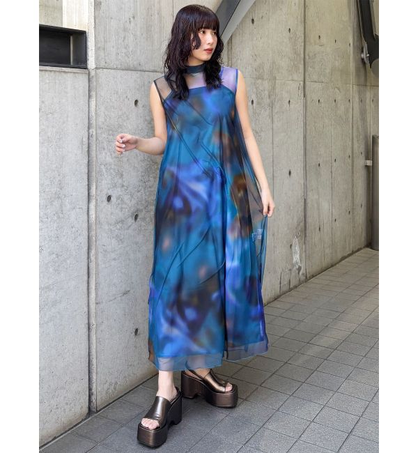 MURUA「シェイドフラワーレイヤードワンピース」|ワンピース|