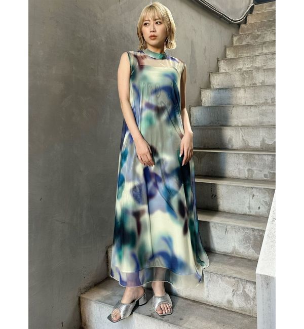 MURUA「シェイドフラワーレイヤードワンピース」|ワンピース|