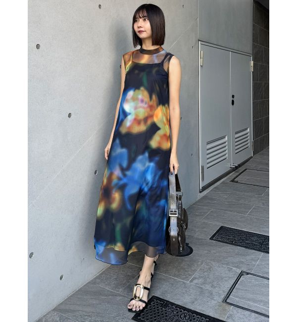 MURUA「シェイドフラワーレイヤードワンピース」|ワンピース|