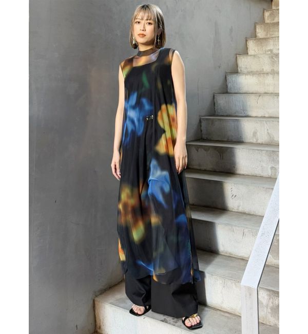 MURUA「シェイドフラワーレイヤードワンピース」|ワンピース|