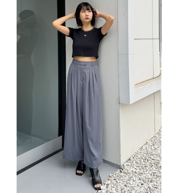 MURUA「ラメピンストライプタックワイドパンツ」|その他|