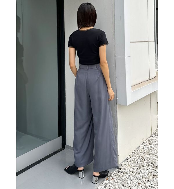 MURUA「ラメピンストライプタックワイドパンツ」|その他|