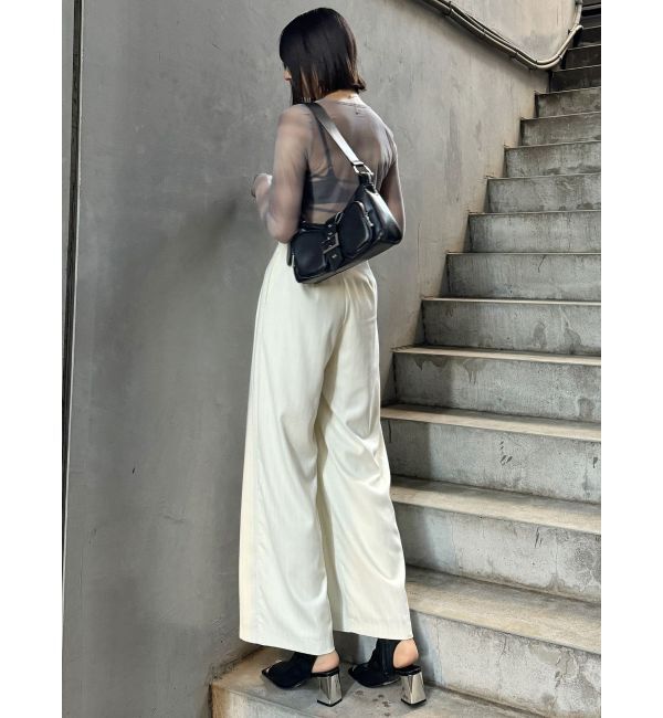 MURUA「ラメピンストライプタックワイドパンツ」|その他|