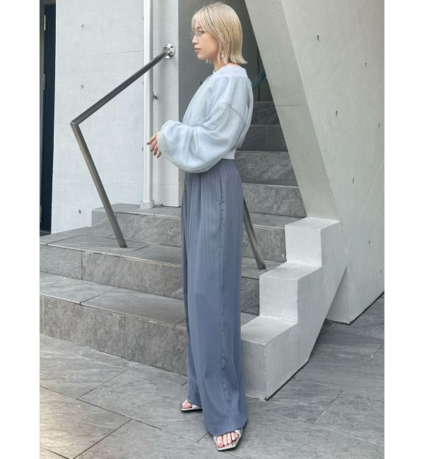 MURUA「ラメピンストライプタックワイドパンツ」|その他|