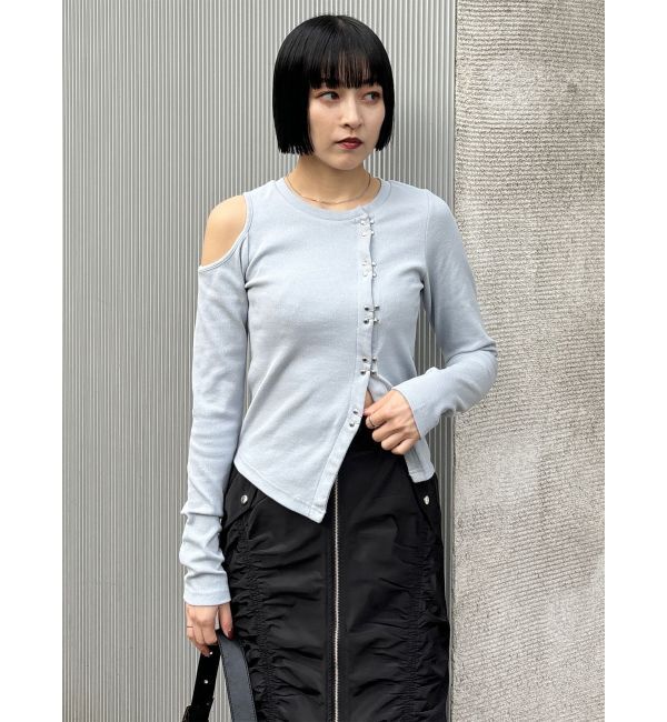 MURUA「ホックアシメリブトップス」|Tシャツ・カットソー|