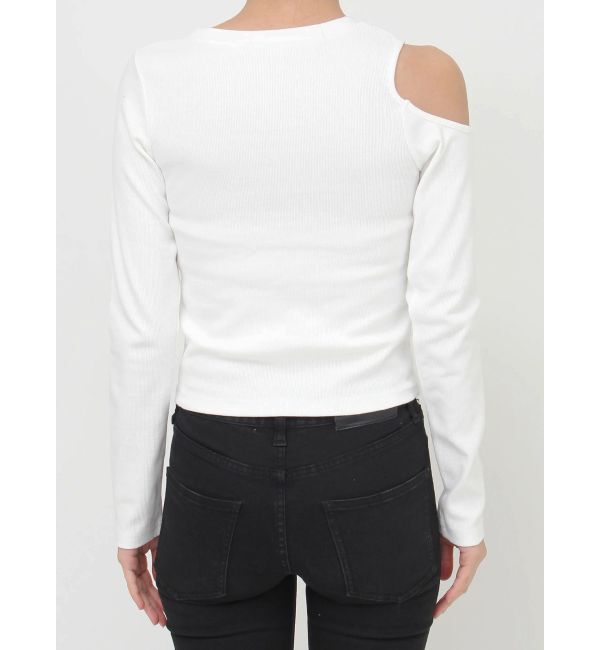 MURUA「ホックアシメリブトップス」|Tシャツ・カットソー|