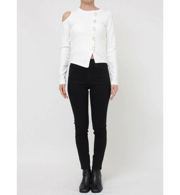 MURUA「ホックアシメリブトップス」|Tシャツ・カットソー|