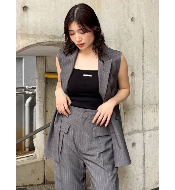 MURUA「ロゴプレートスクエアキャミ」|キャミソール|