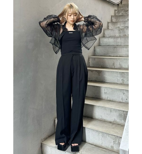 MURUA「ロゴプレートスクエアキャミ」|キャミソール|