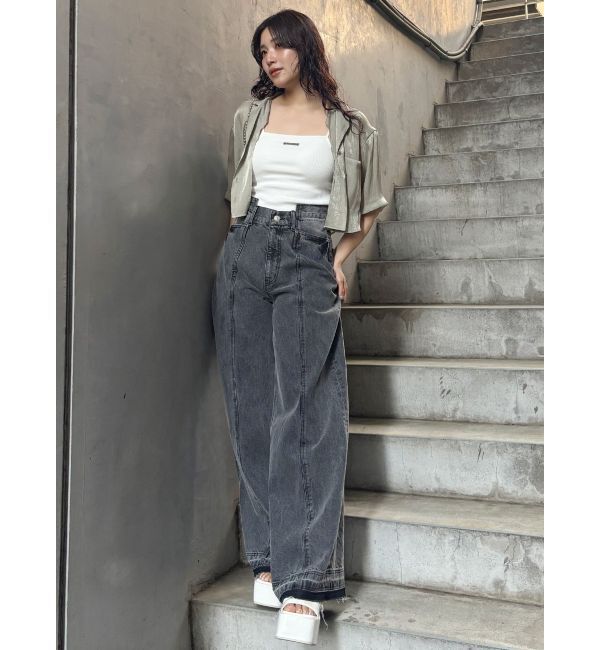 MURUA「ロゴプレートスクエアキャミ」|キャミソール|