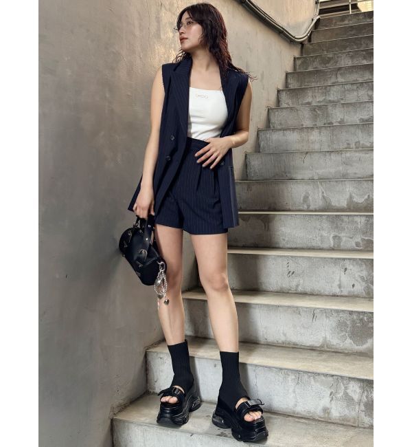 MURUA「ロゴプレートスクエアキャミ」|キャミソール|