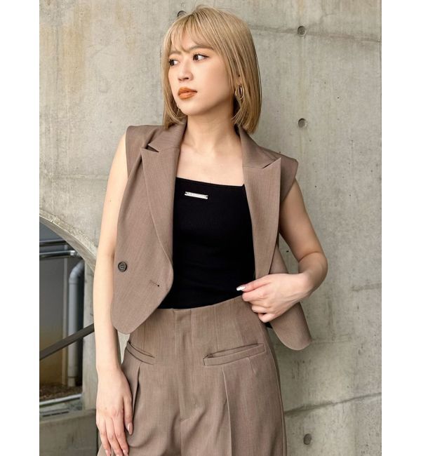 MURUA「ロゴプレートスクエアキャミ」|キャミソール|