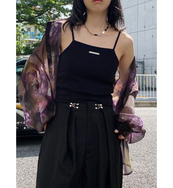 MURUA「ロゴプレートスクエアキャミ」|キャミソール|