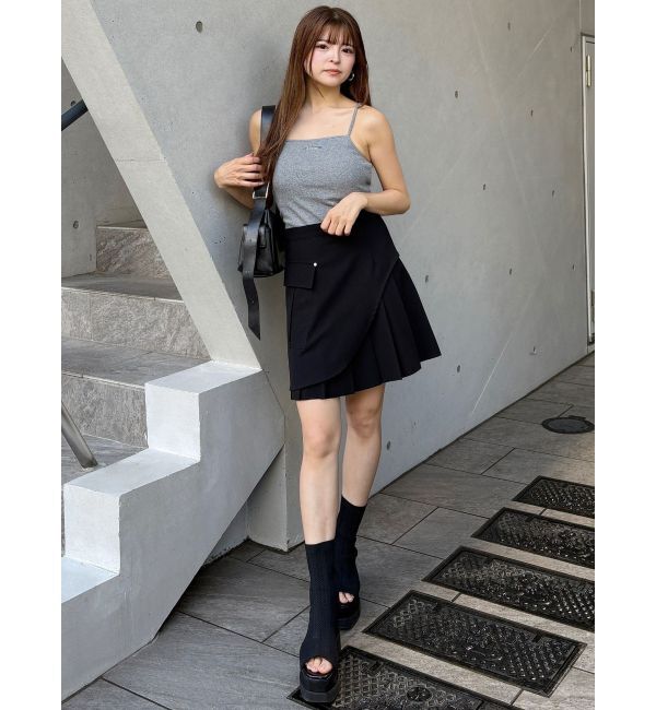 MURUA「ロゴプレートスクエアキャミ」|キャミソール|