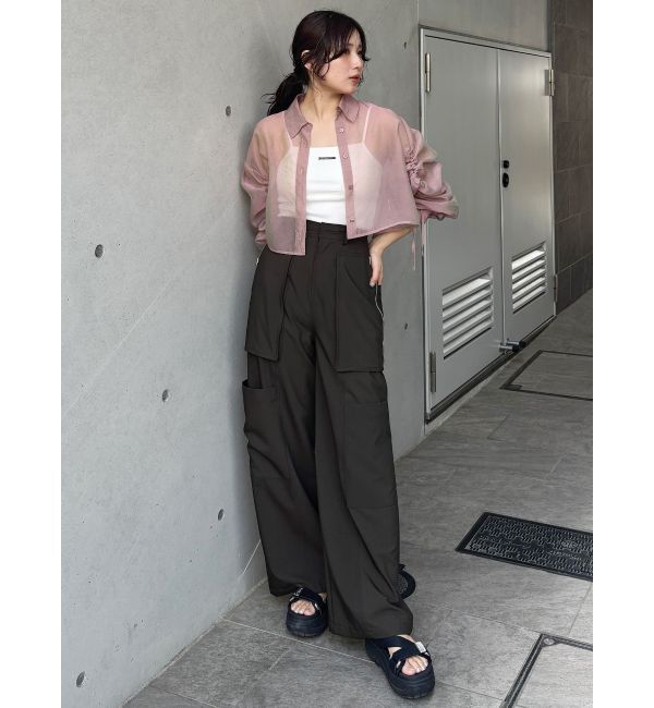 MURUA「ロゴプレートスクエアキャミ」|キャミソール|