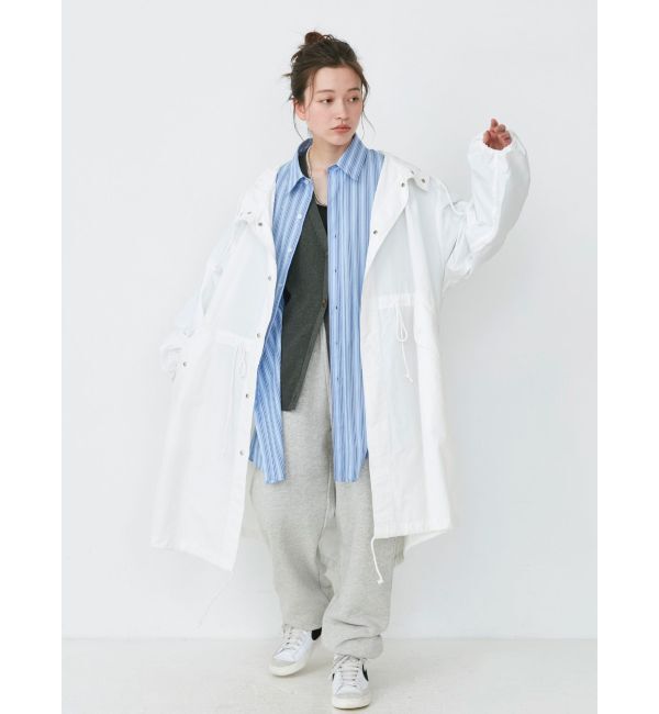 Ungrid「フードミリタリーボリュームコート」|ブルゾン・スタジャン|オフホワイト