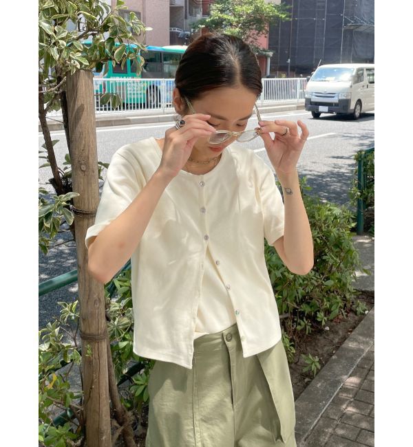 Ungrid「キャミデザインアンサンブル」|Tシャツ・カットソー|オフホワイト