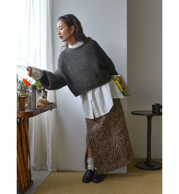 Ungrid「ゼブラ柄ジャカードタイトスカート」|スカート|
