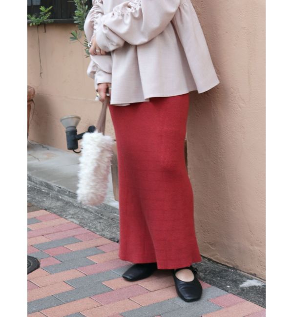 Ungrid「リブ編みマーメイドスカート」|スカート|