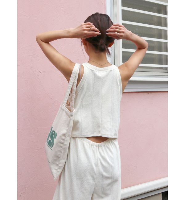 Ungrid「Miller別注 バックオープンパイルロンパース」|オールインワン|