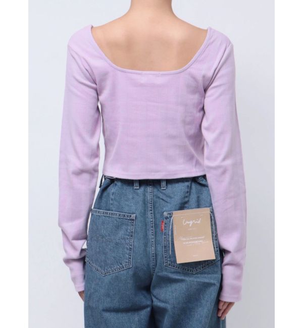 Ungrid「スクエアネックショートロングスリーブTee」|Tシャツ・カットソー|