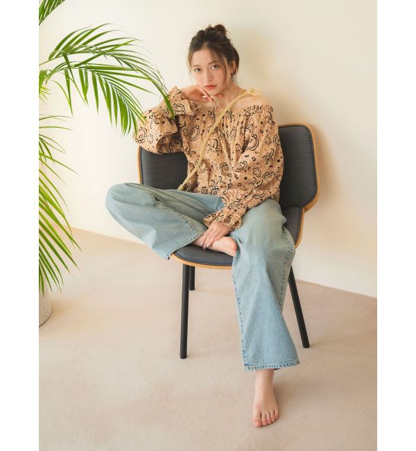 Ungrid「ヴィンテージルーズワイドデニム」|デニム|