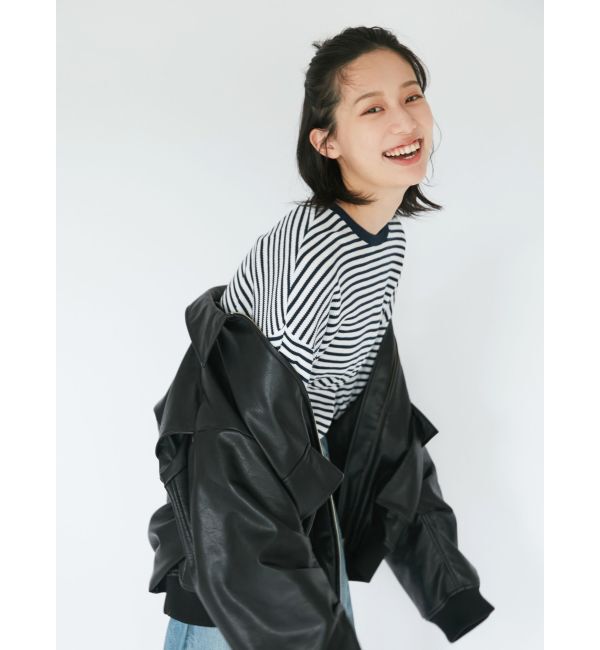 Ungrid「【WEB限定】スリーブボリュームワッフルロングスリーブTee」|Tシャツ・カットソー|