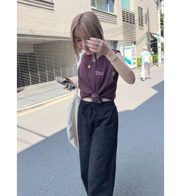 Ungrid「カラーエンブロイダリータンクトップ」|Tシャツ・カットソー|