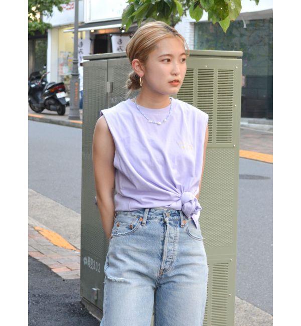 Ungrid「カラーエンブロイダリータンクトップ」|Tシャツ・カットソー|