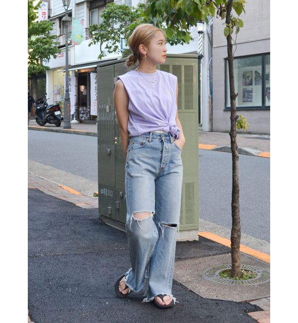 Ungrid「カラーエンブロイダリータンクトップ」|Tシャツ・カットソー|