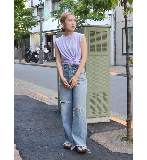 Ungrid「カラーエンブロイダリータンクトップ」|Tシャツ・カットソー|