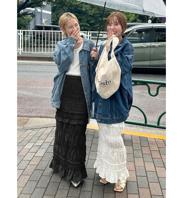 Ungrid「アイラインシャーリングスカート」|スカート|