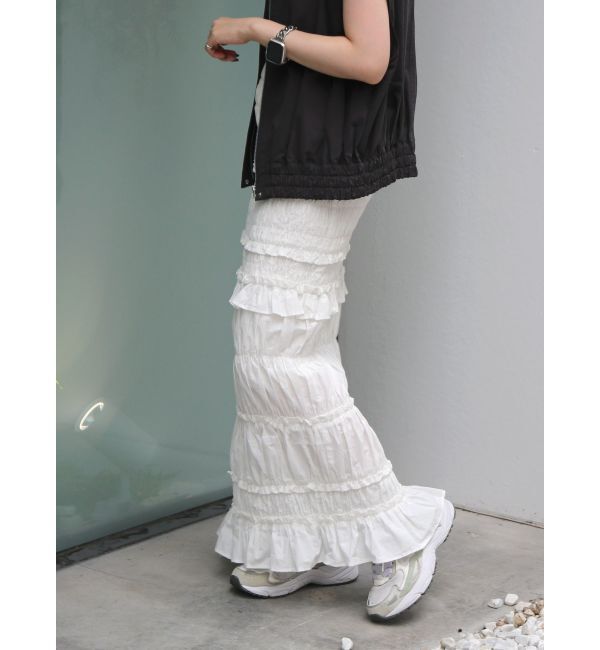 Ungrid「アイラインシャーリングスカート」|スカート|