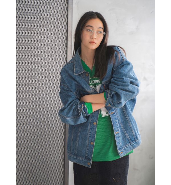 Ungrid「ビッグシルエットデニムジャケット」|ブルゾン・スタジャン|