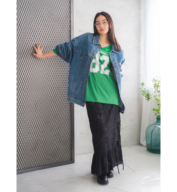 Ungrid「ビッグシルエットデニムジャケット」|ブルゾン・スタジャン|