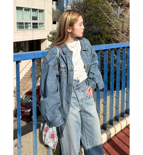 Ungrid「ビッグシルエットデニムジャケット」|ブルゾン・スタジャン|