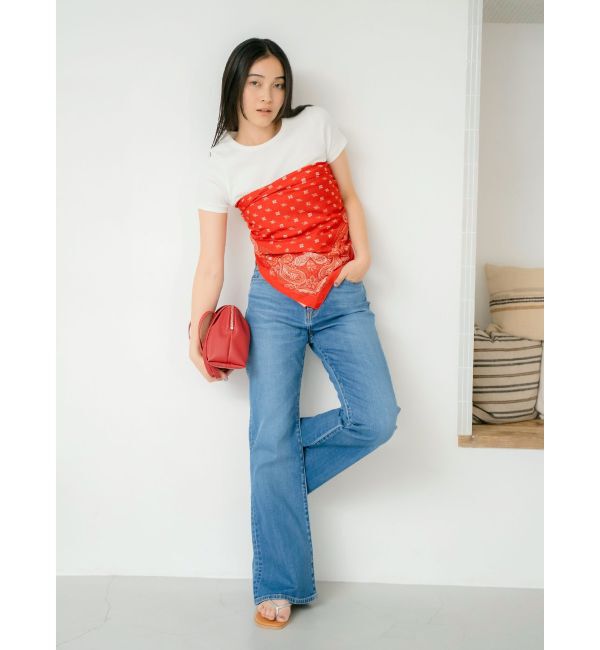 Ungrid「ハイウエストストレッチフレアデニム」|デニム|