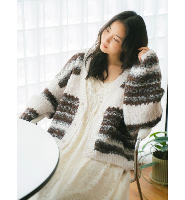 Ungrid「ローゲージラメニットカーディガン」|カーディガン|