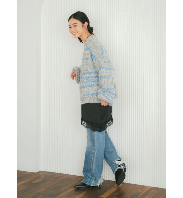 Ungrid「ローゲージラメニットカーディガン」|カーディガン|