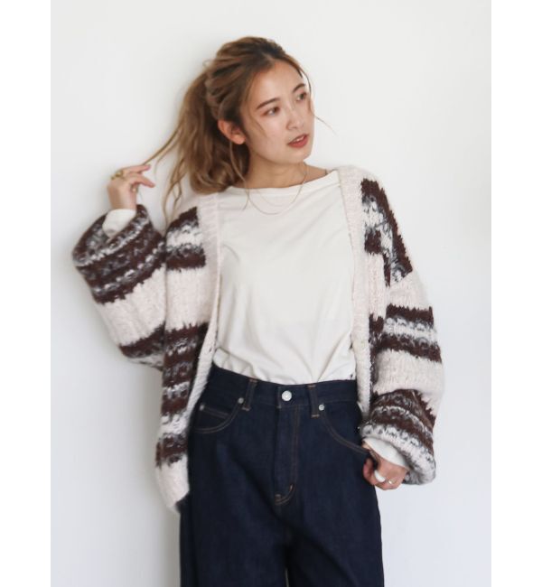 Ungrid「ローゲージラメニットカーディガン」|カーディガン|