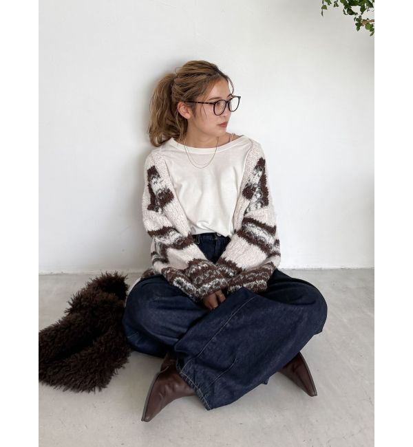 Ungrid「ローゲージラメニットカーディガン」|カーディガン|